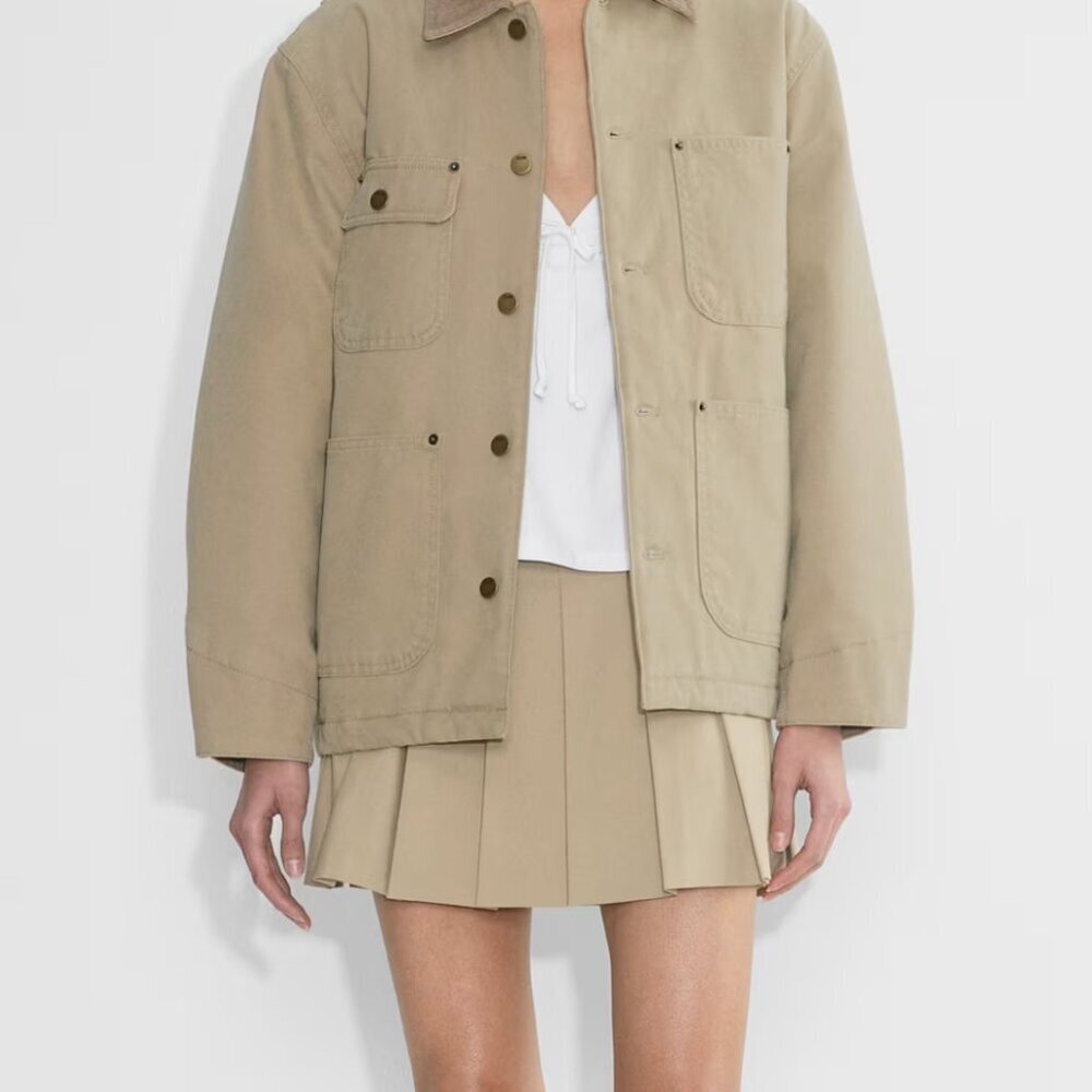 Sun-Deh Aritzia pleated olive mini skirt | Size 12 | Khaki/Tan color